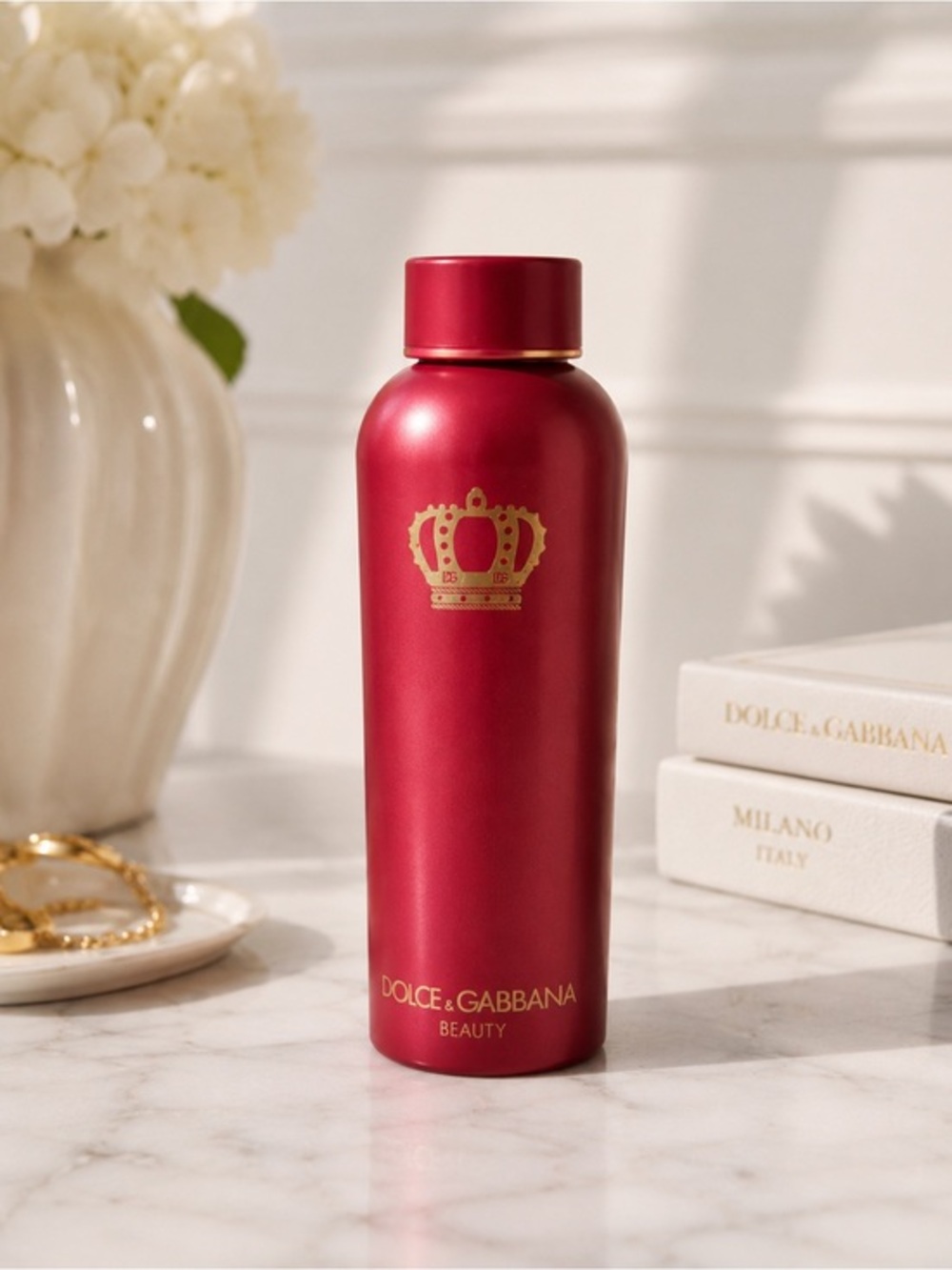 Dolce & Gabbana Beauty Matte Cranberry Gold Crown Collectible Bottle